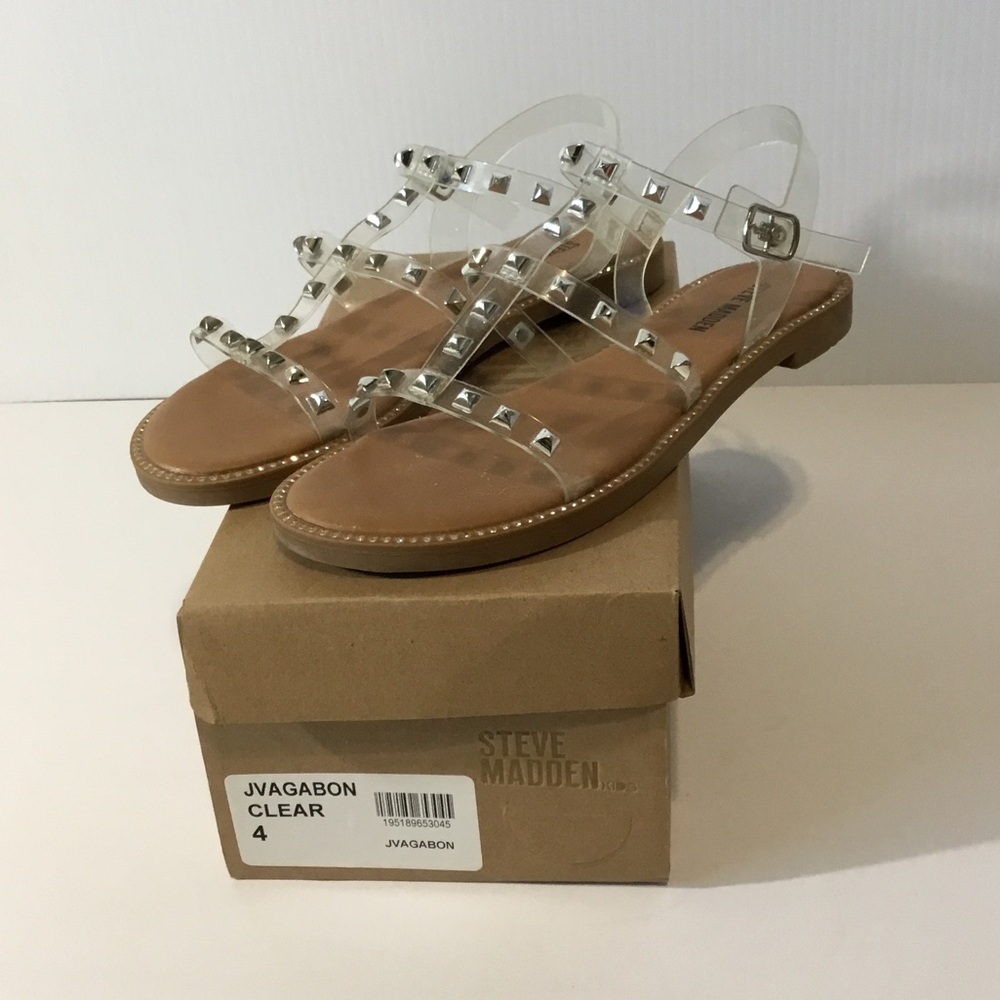 Steve Madden Clear Studded Slingback Sandal - Clear/Tan